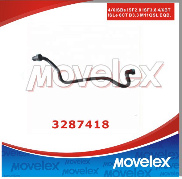 ISDE engine parts Air compressor water inlet tube